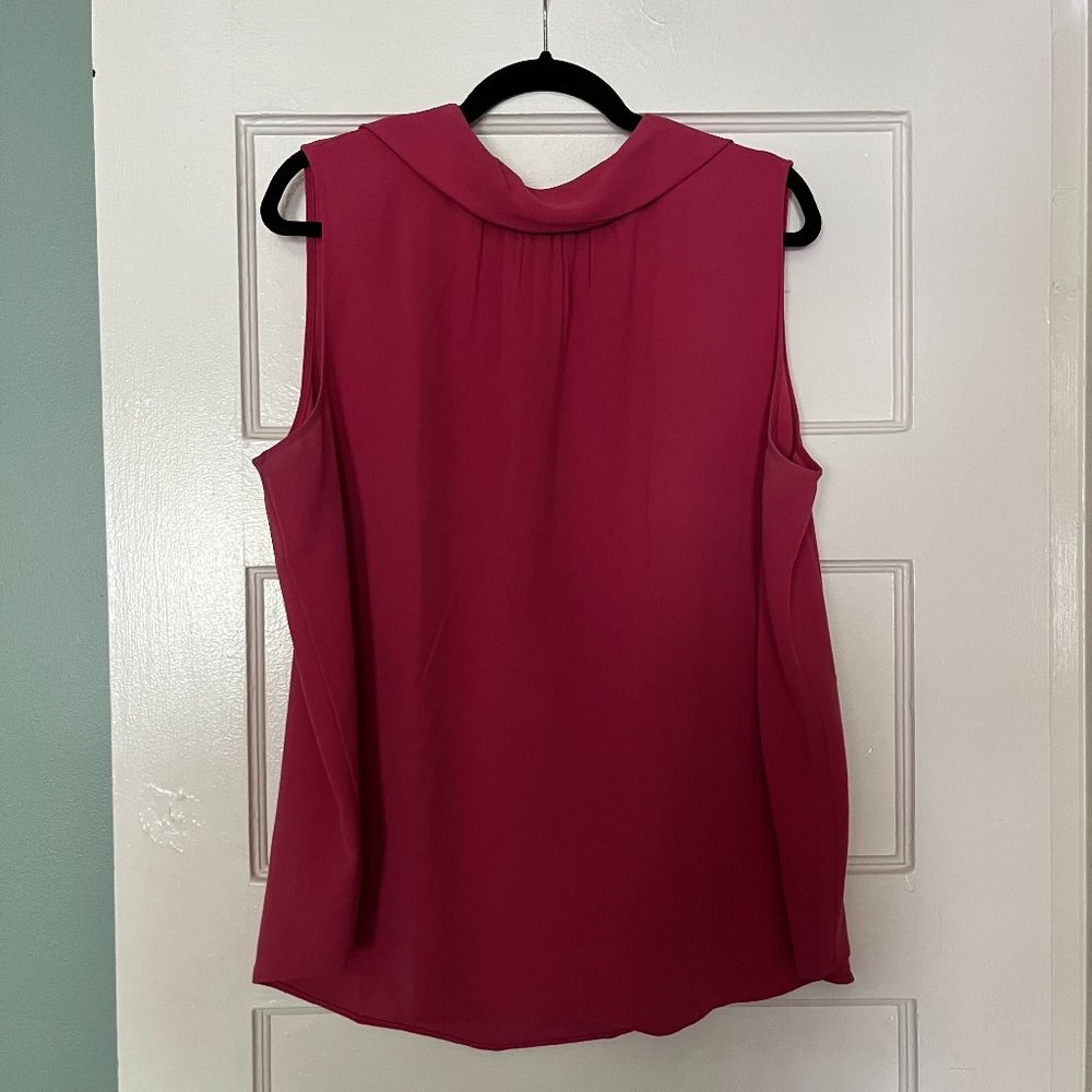 fuchsia Ann Taylor sleeveless top, XL